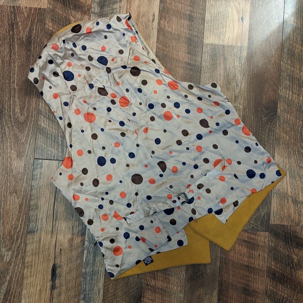 VINTAGE MUSTARD YELLOW WOOL AND SILK VEST - Picture 3 of 8